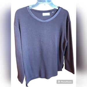 Emily Rose 1X Chocolate Brown Long Sleeve Lightweight Sweater